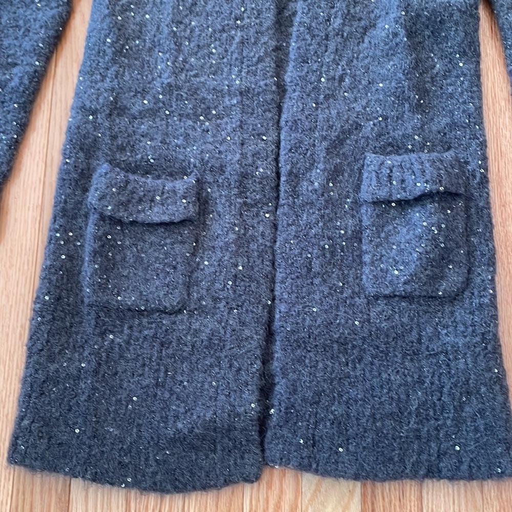 Tommy Bahama Cardigan Sweater Womens XXS Gray Sustone Open Front Alpaca Wool - Picture 3 of 10